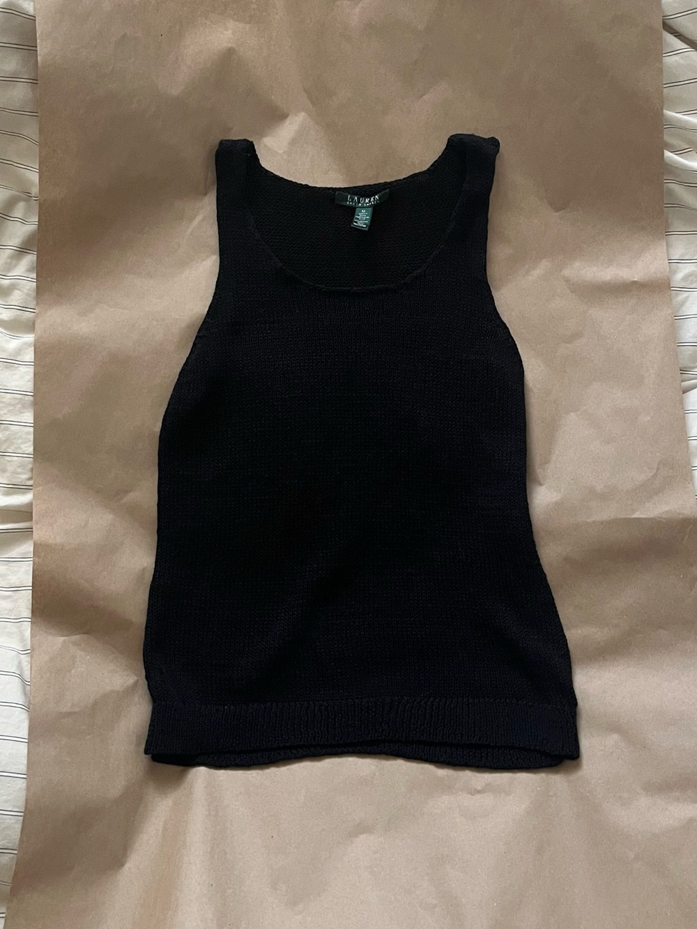 Ralph Lauren Black Knit Tank Top